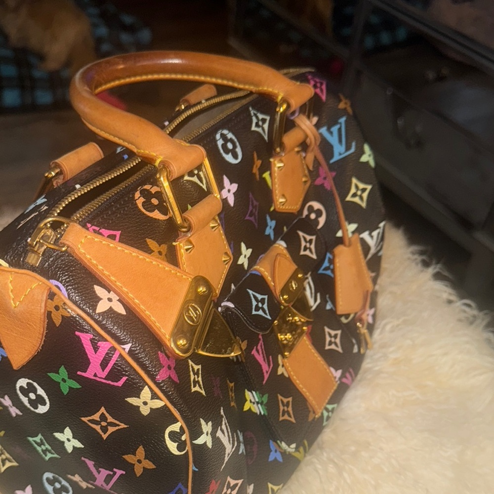 Louis Vuitton Black Multicolor Monogram Satchel - Picture 12 of 17